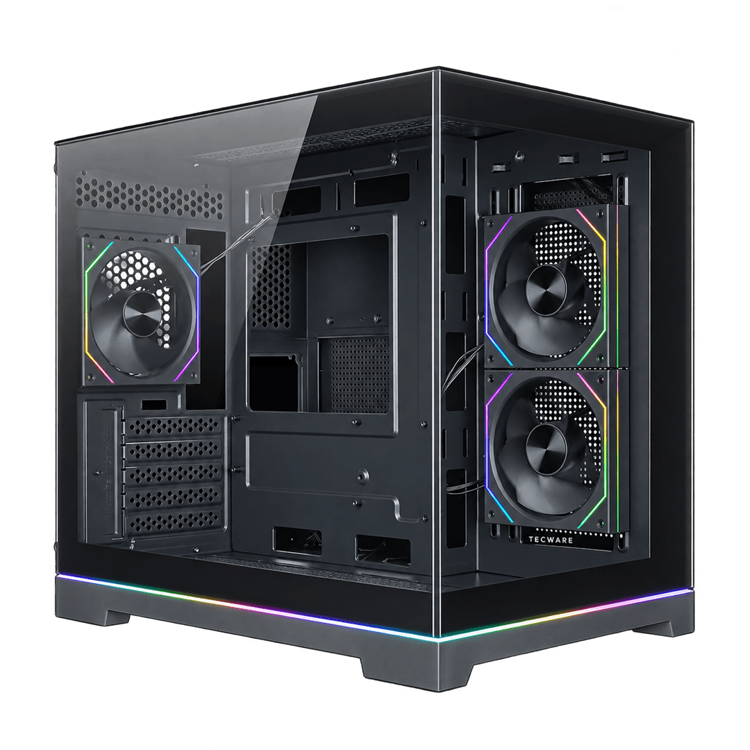 CASE - TECWARE VXN GLOW M 3PCS ARGB FANS mATX BLACK
