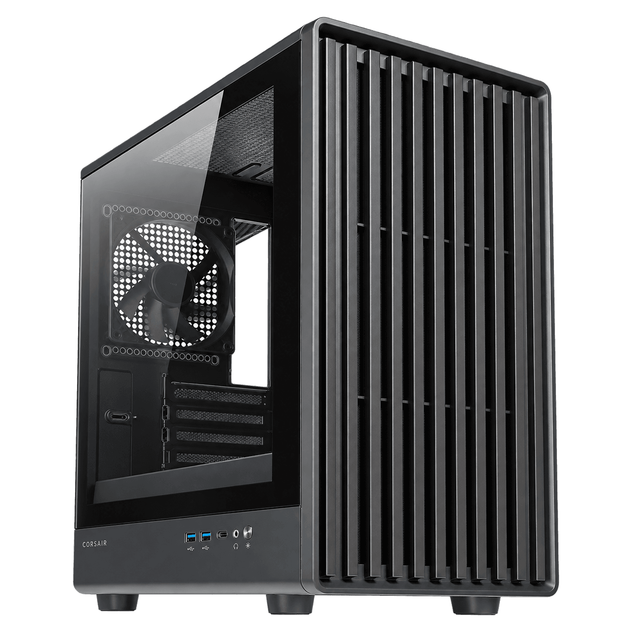CASE - TECWARE TIMBER M ASH (4PCS NON-LED FANS) mATX BLACK