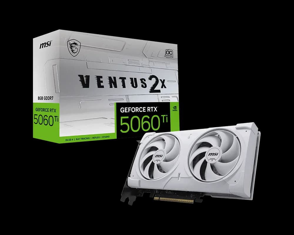 GPU - NVIDIA MSI RTX 5060TI 8G VENTUS 2X OC PLUS WHITE