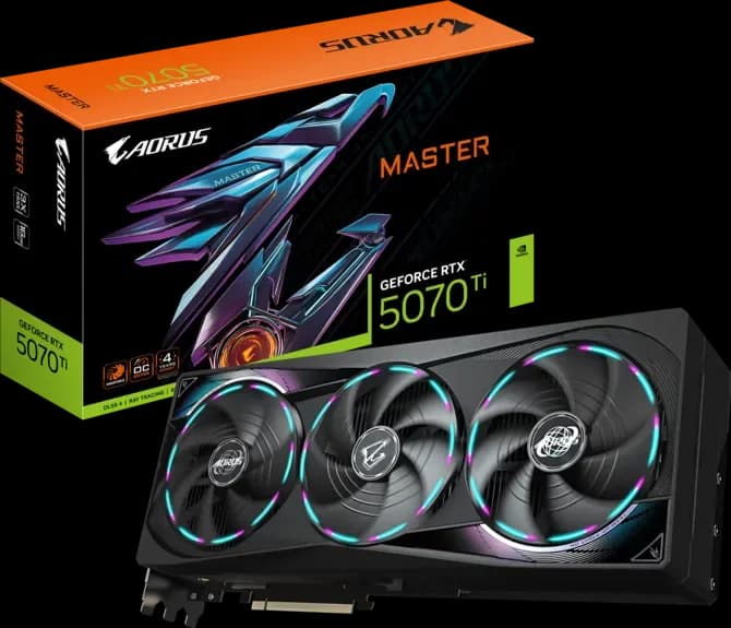 GPU - NVIDIA GIGABYTE AORUS RTX 5070TI MASTER 16GB GRAPHICS CARD