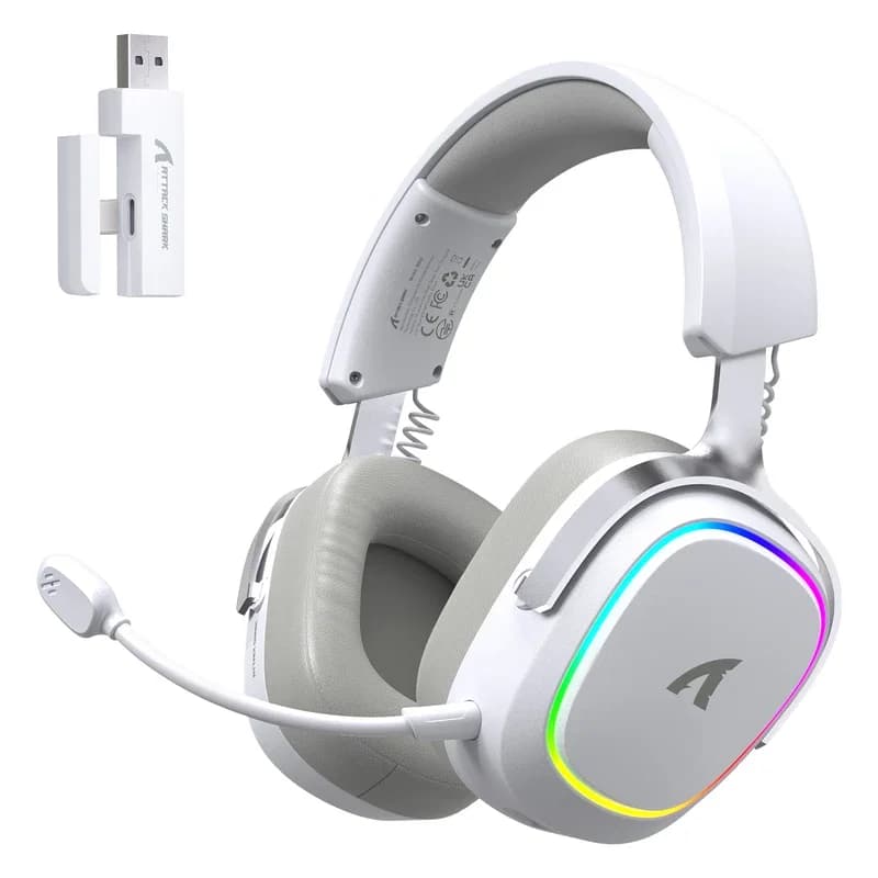 HEADSET - ATTACK SHARK G800 PRO TRI-MODE WHITE
