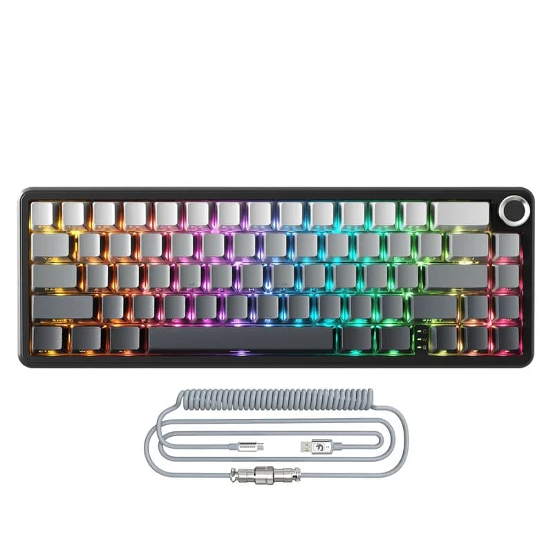 KEYBOARD - ATTACK SHARK X66 TRI-MODE RGB MOONLIT NIGHT (S.BERRY SW) WIRELESS