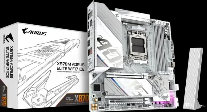 MOTHERBOARD AMD - GIGABYTE X870M AORUS ELITE WIFI7 ICE DDR5