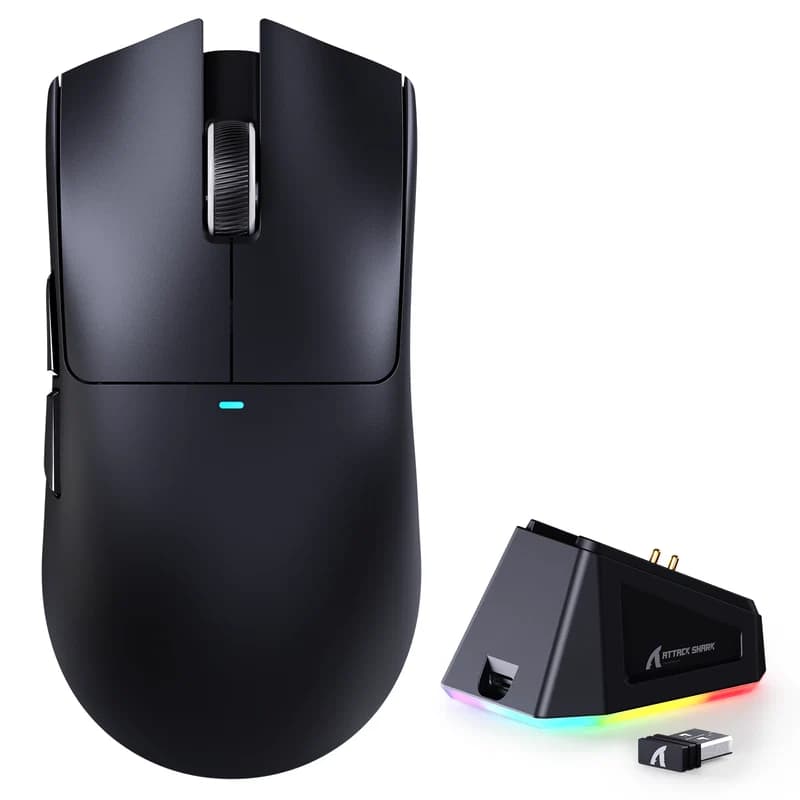 MOUSE - ATTACK SHARK X11 TRI-MODE WIRELESS DOCK BLACK