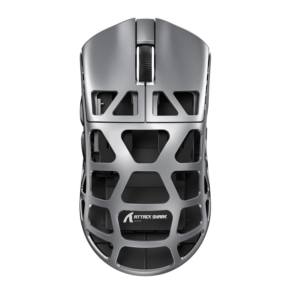 MOUSE - ATTACK SHARK R3 TRI-MODE WIRELESS (MAGNESIUM ALLOY) GRAY