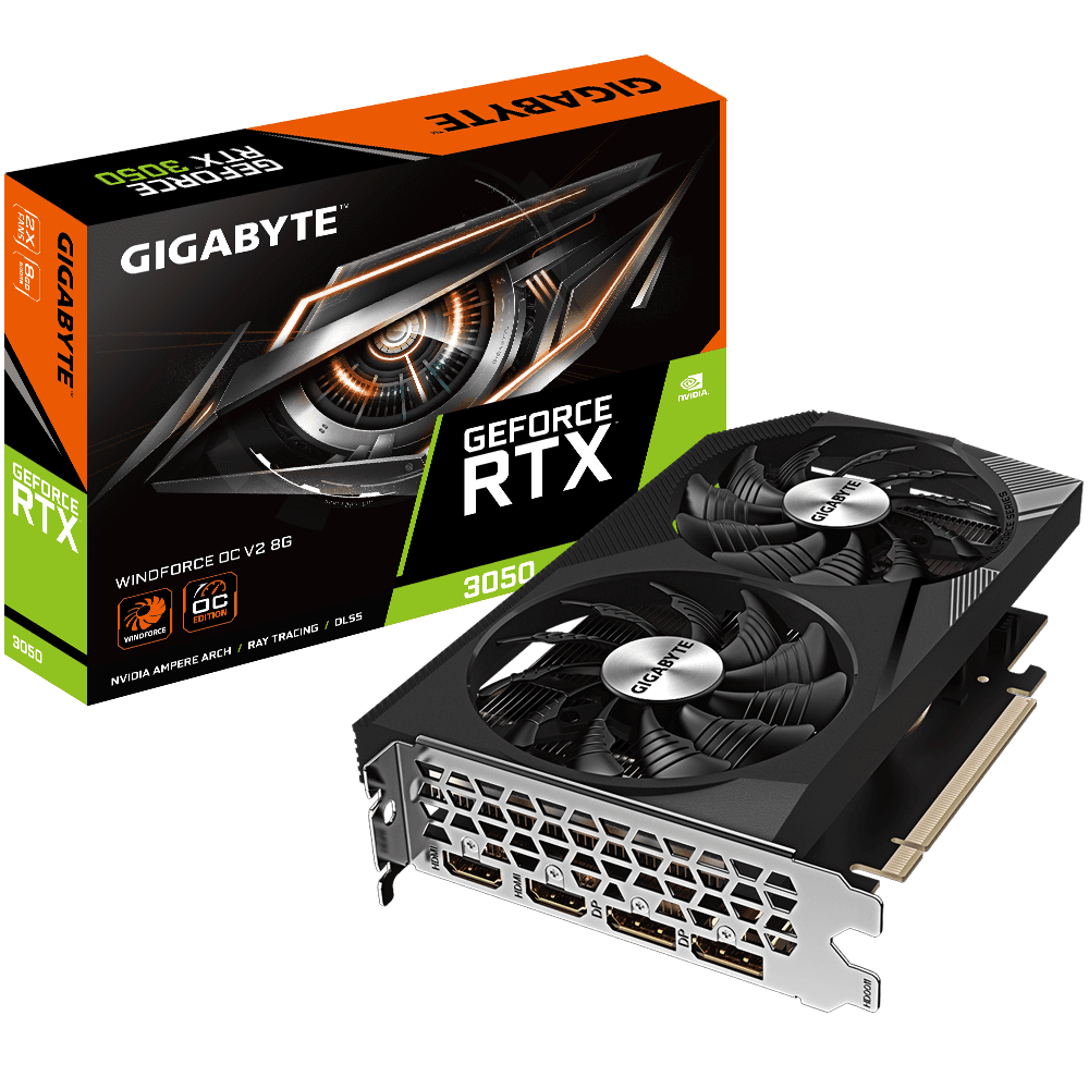 GPU - NVIDIA GIGABYTE RTX 3050 WINDFORCE 8GB OC