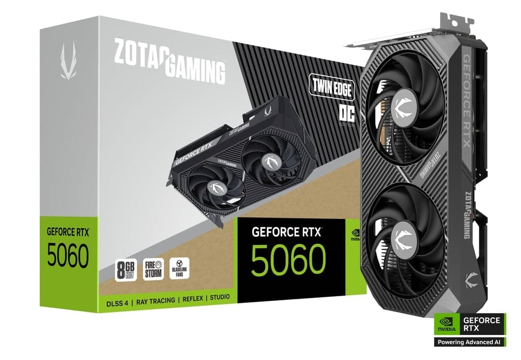 GPU - NVIDIA ZOTAC RTX 5060 8GB DUAL FAN BLACK