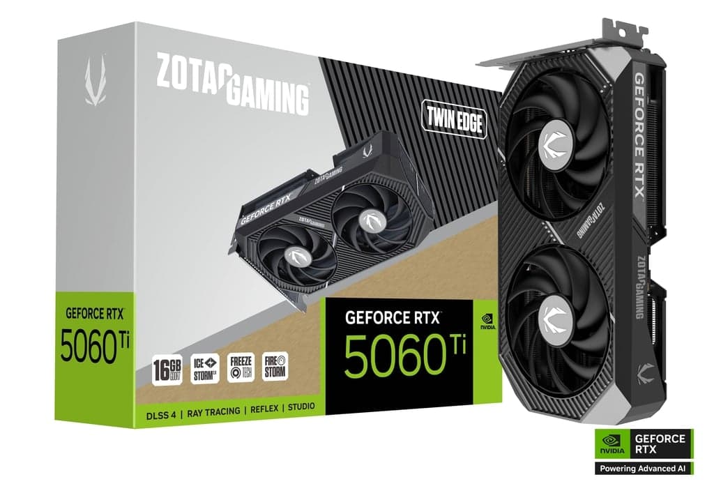 GPU - NVIDIA ZOTAC TWIN EDGE RTX 5060TI 16GB DUAL FAN BLACK