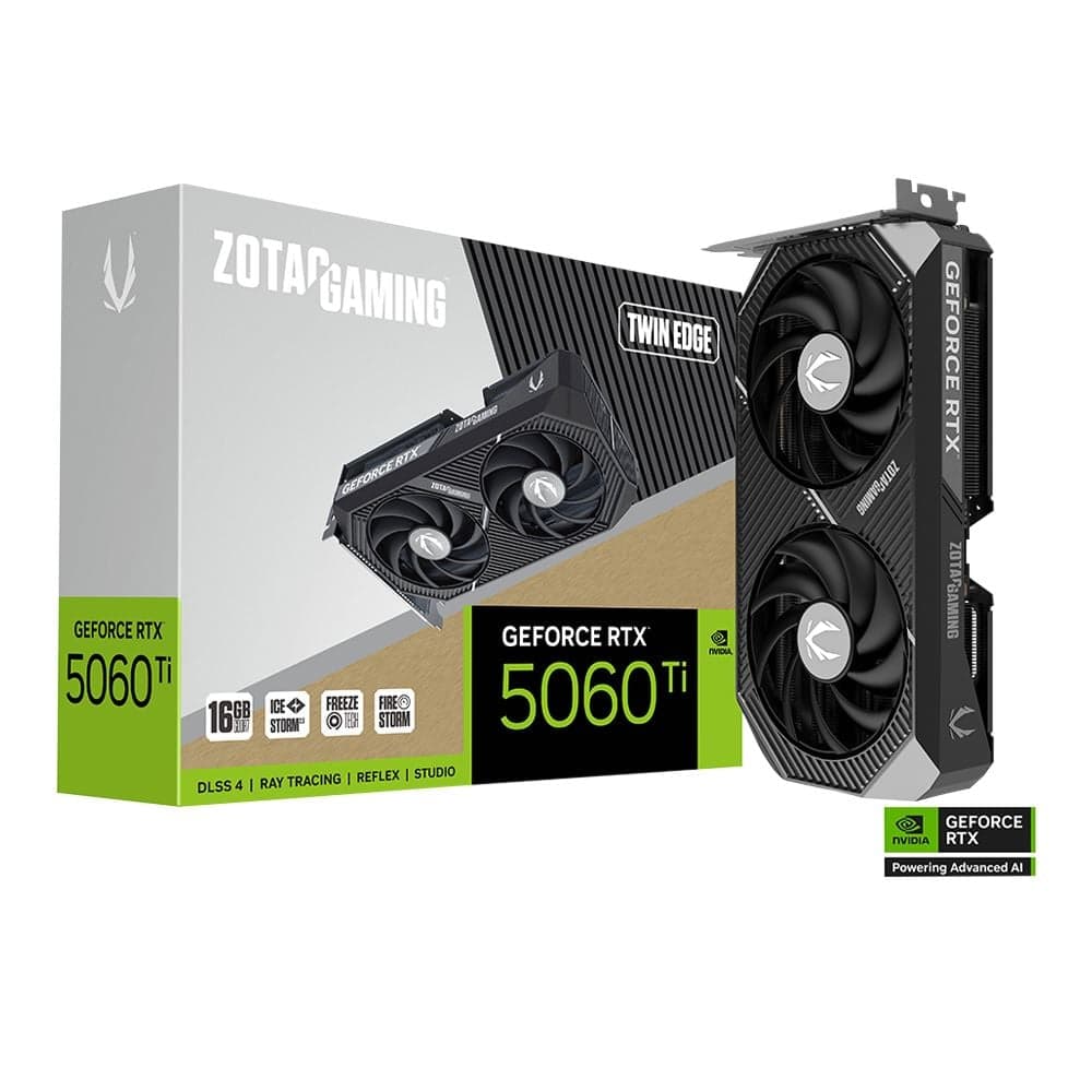 GPU - NVIDIA ZOTAC TWIN EDGE RTX 5060TI 16GB DUAL FAN BLACK