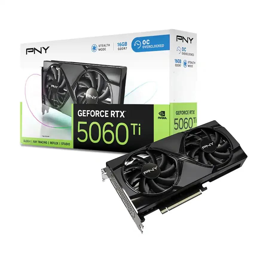 GPU - NVIDIA PNY RTX 5060TI 16GB DUAL FAN BLACK
