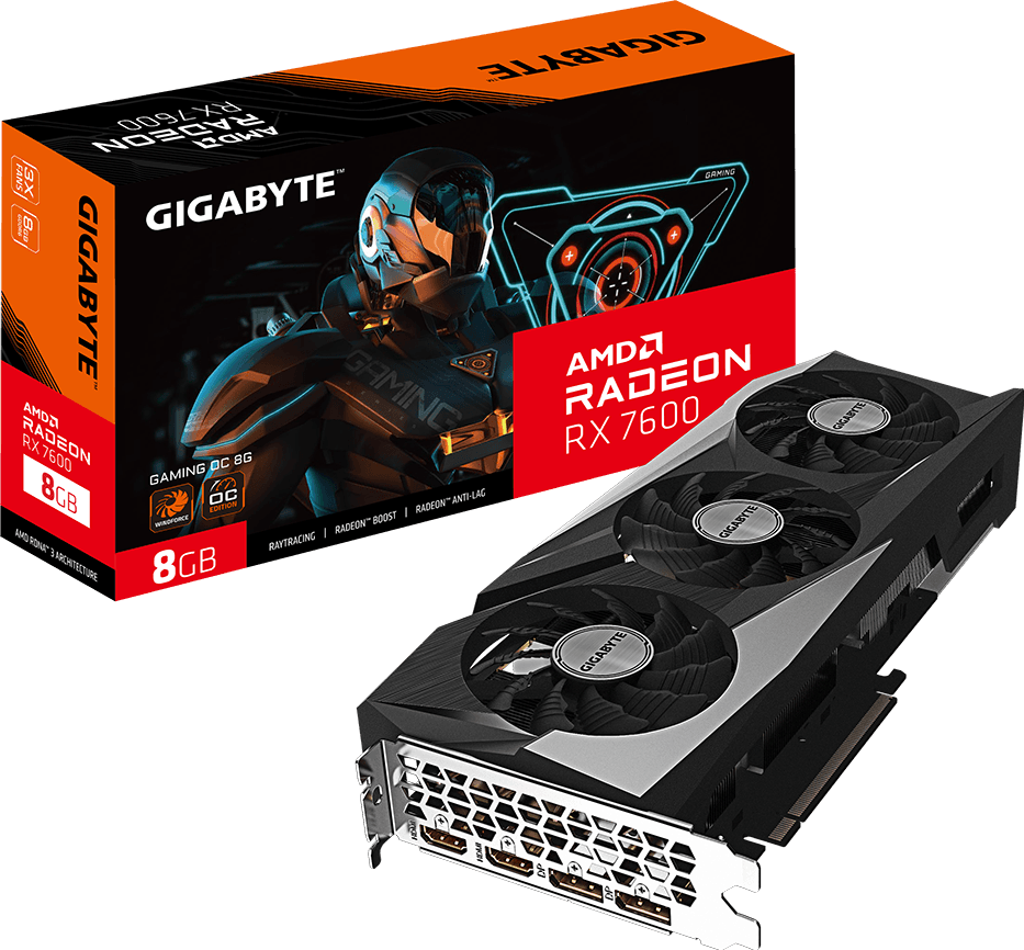 GPU - AMD GIGABYTE RX 7600 GAMING OC 8GB