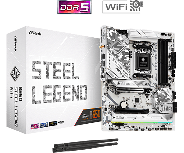 MOTHERBOARD AMD - ASROCK B650 STEEL LEGEND WIFI DDR5 WIFI